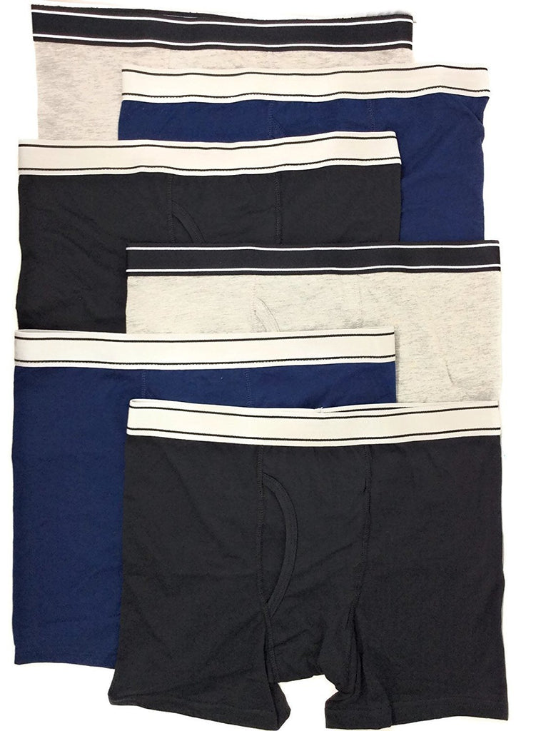 Zig Zag Mens Boxer Briefs Underwear Comfortable Cotton Spandex Blend 6-Pack All Sizes Black Navy Gray White