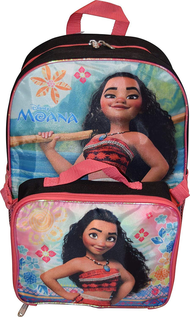 Disney Girl's Princess Moana 16" Backpack W/ Detachable Lunch Box