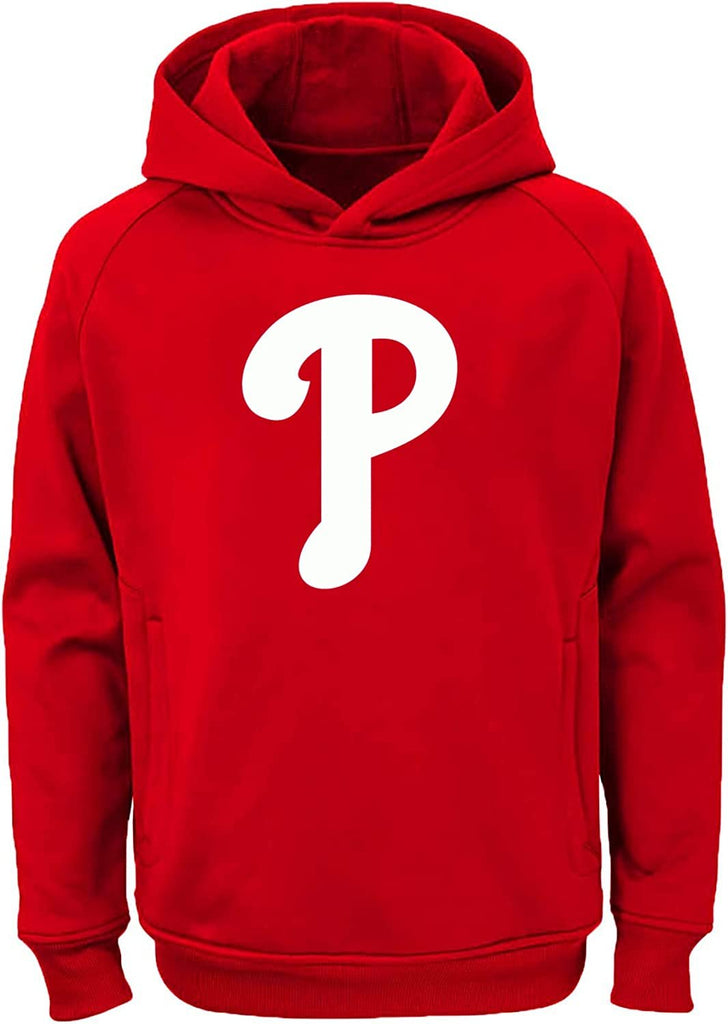 Outerstuff MLB Youth 8-20 Team Color Polyester Performance Primary Logo Pullover Sweatshirt Hoodie