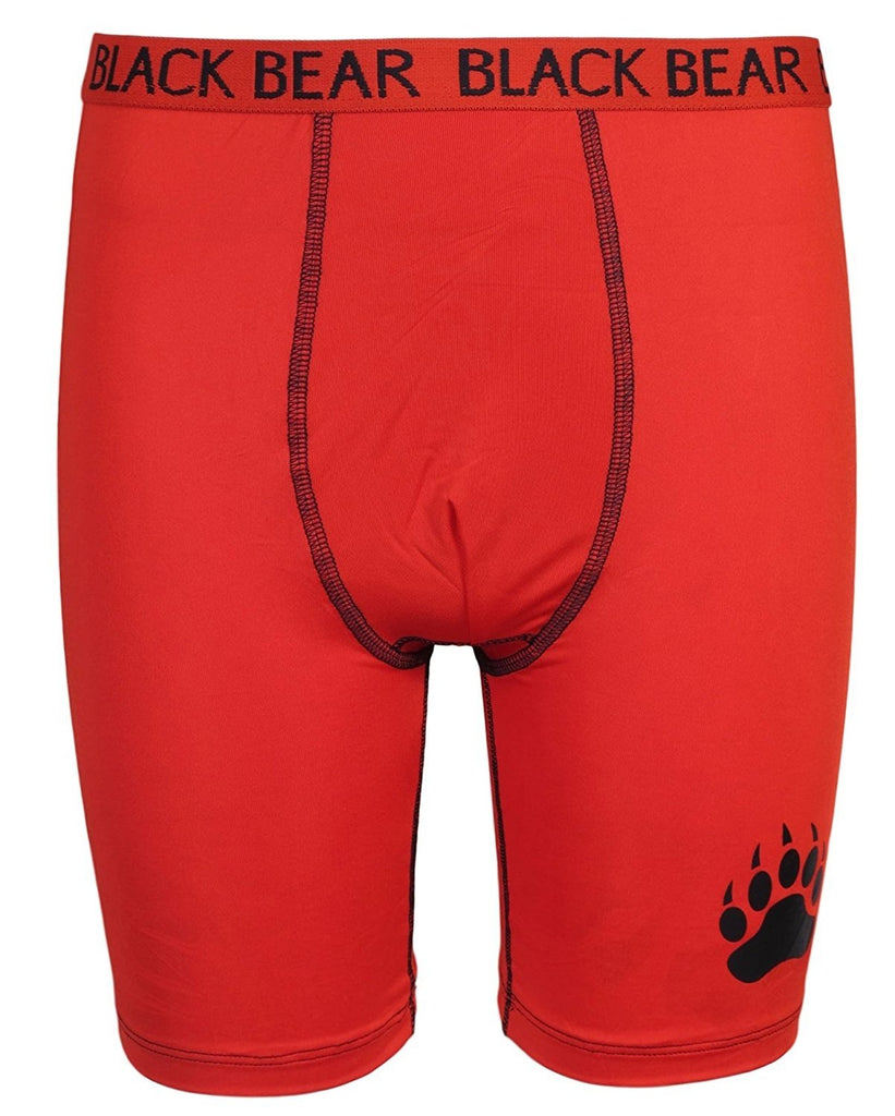 Black Bear Boysâ€™ Performance Dry-Fit Compression Long Boxer Brief (Pack of 4)