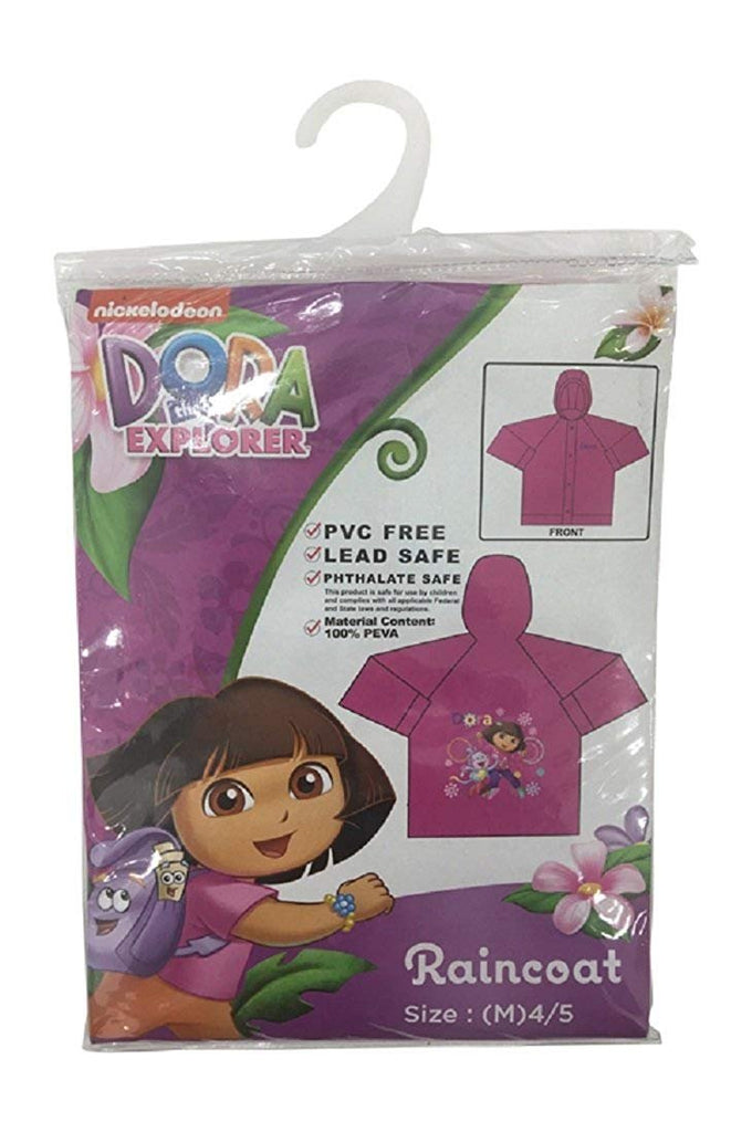 Nick Jr. Nickelodeon Jr Dora The Explorer Girls Fun Party Rain Slicker (medium-4/5)