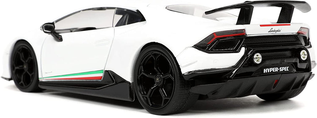 Lambo Huracan Perfomante White Hyper-Spec Series 1/24 Diecast Model Car by Jada 32722