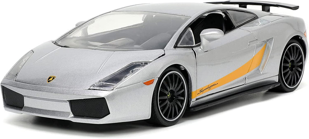 Jada Toys Hyper-Spec 1:24 Lamborghini Gallardo Superleggera Die-cast Car Silver, Toys for Kids and Adults