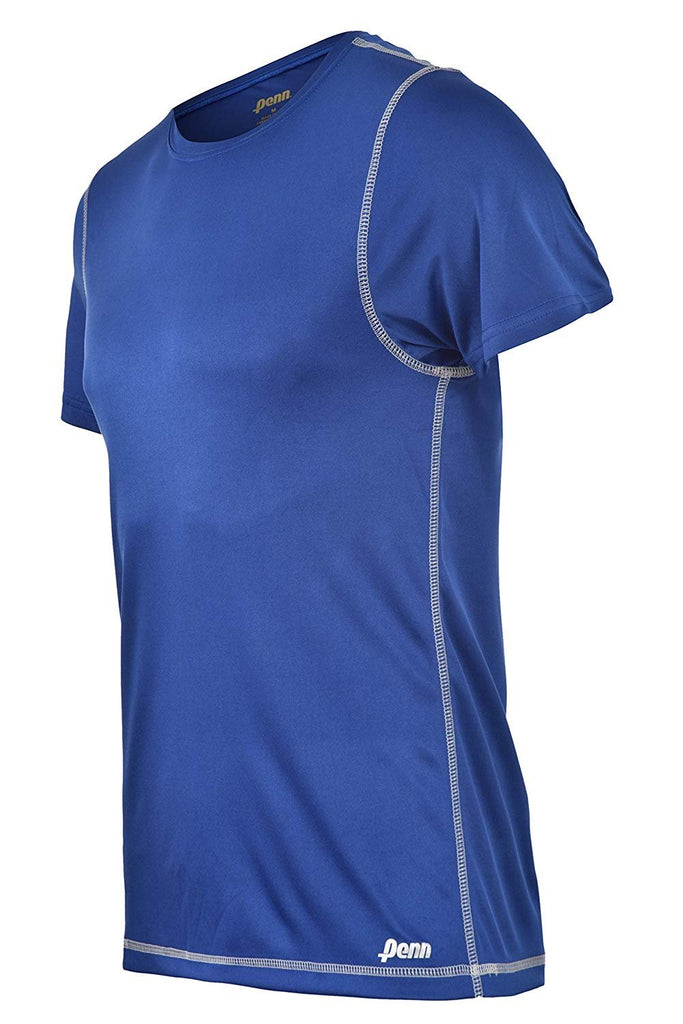 Penn Mens Performance T-Shirt Polyester/Spandex Blend Athletic Fit Tennis Shirt Gym Workout Shirt