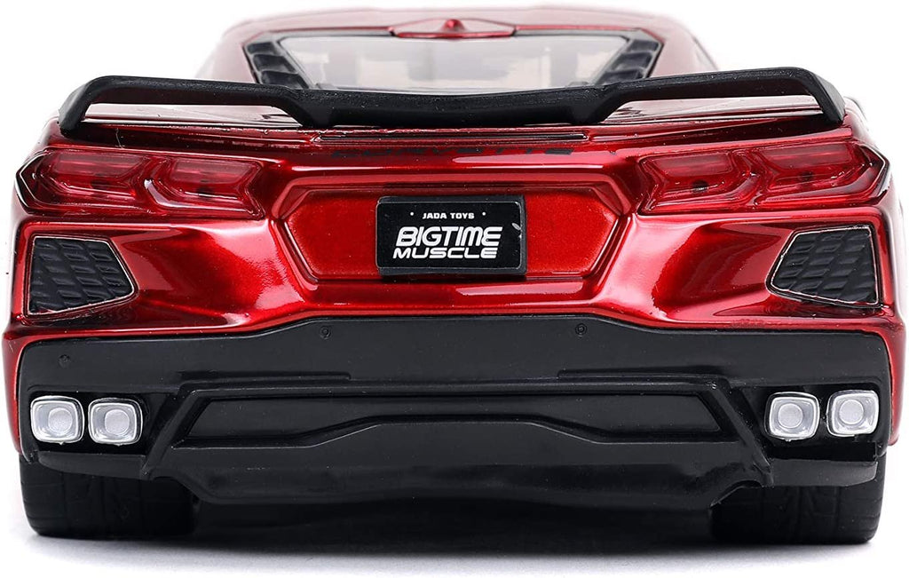 Jada Toys Bigtime Muscle 1:24 2020 Chevy Corvette Stingray Die-cast Car Candy Red, Toys for Kids and Adults