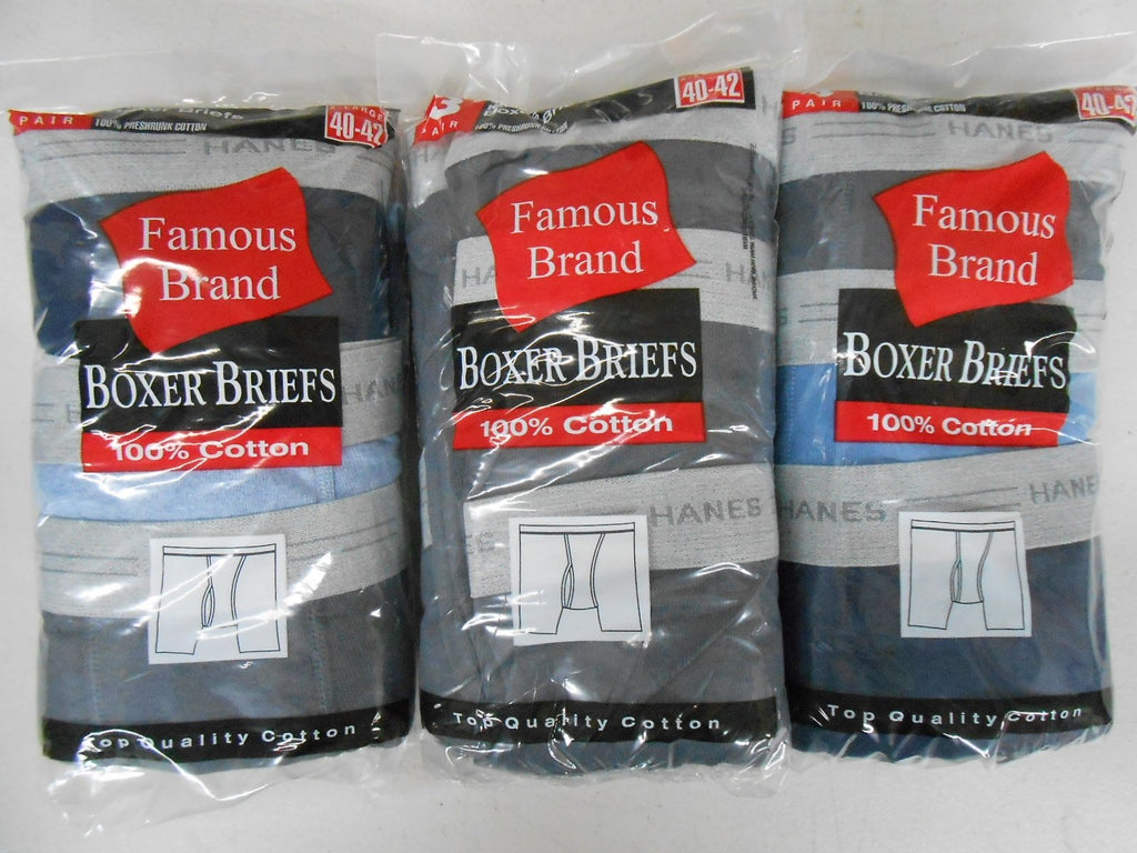 Hanes Men's Boxer Briefs 9-pack Value! New in Famous Brand Packs S-3X