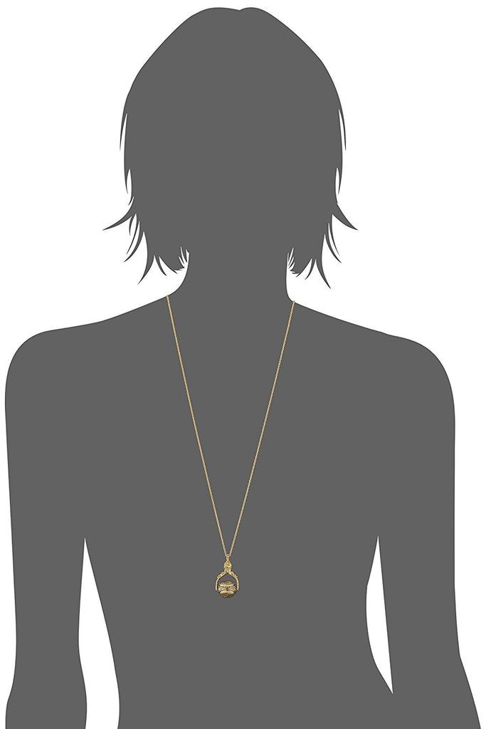 1928 Jewelry Rotating Trio Locket Necklace, 30"