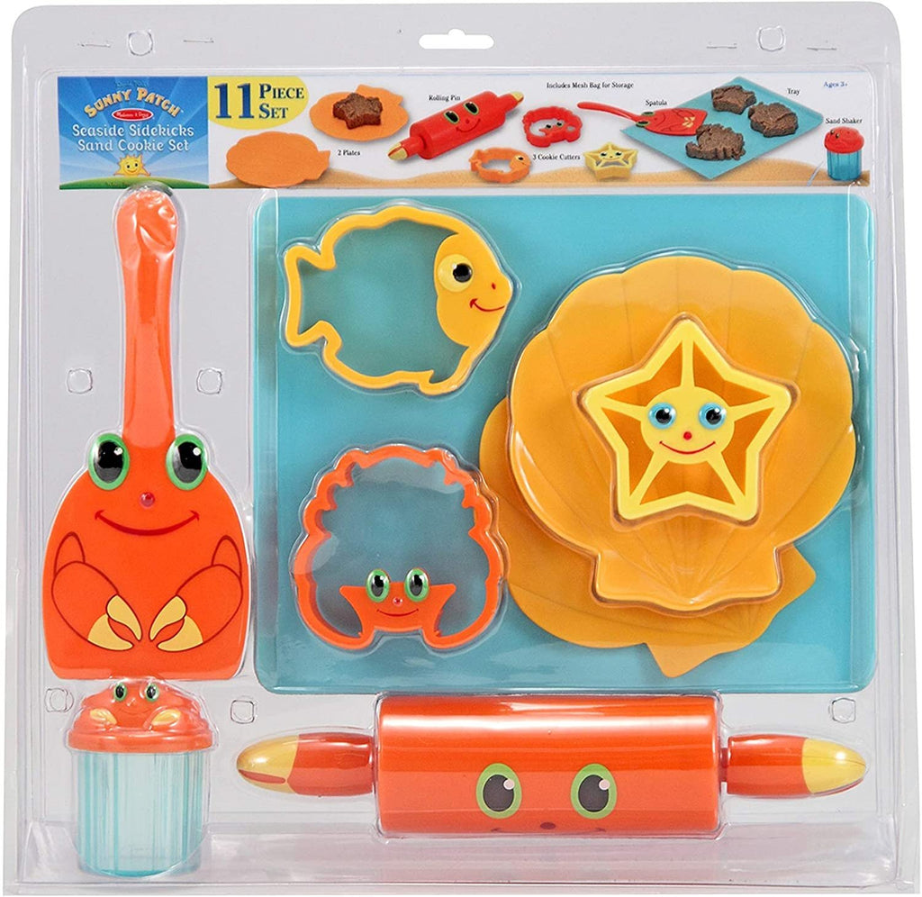 Melissa & Doug Seaside Sidekicks Sand Cookie Set,White