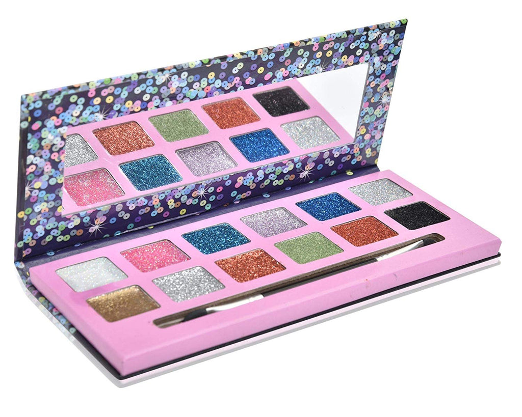 Forever Beauty Eyeshadow Palette Makeup - 12 Premium Quality Colors- With Mirror and Double-End Brush in Gift Pack