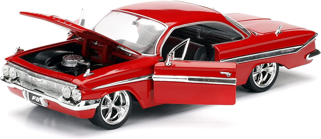 Jada Toys Fast & Furious 8 1:24 Diecast - Dom's Chevy Impala Vehicle , Red