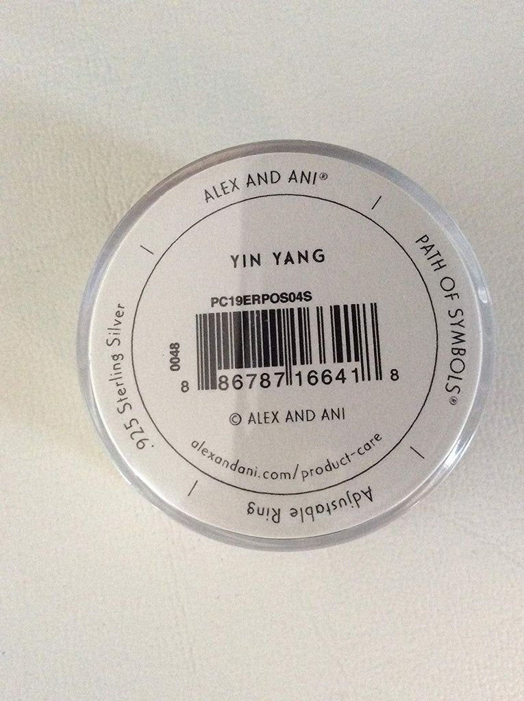 Alex and Ani Yin Yang Statement Ring Shiny Silver NWTBC