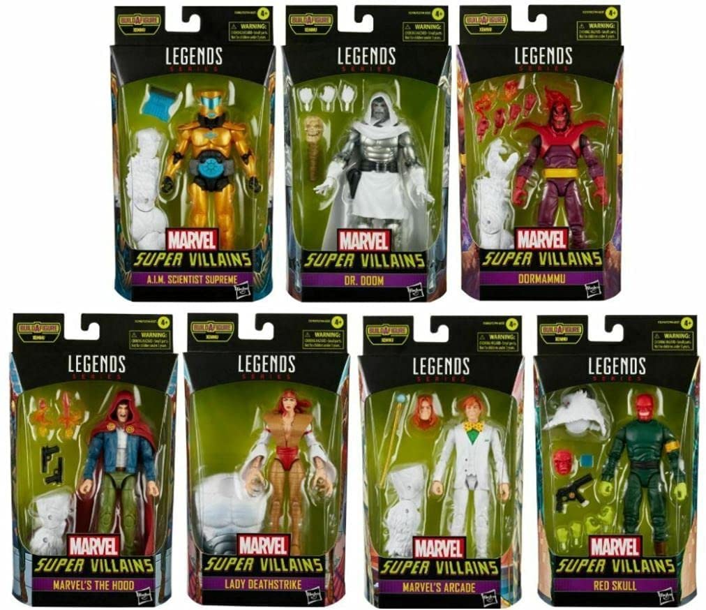 Hasbro Marvel Legends Super Villains 6-Inch Action Figures Wave 1 Case of 7 (Xenmu BAF)