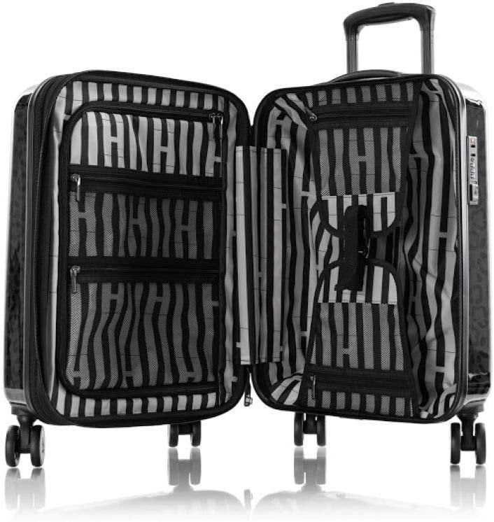 Heys America Black Leopard 21-Inch Hardside Carry-On Spinner (Black Leopard)