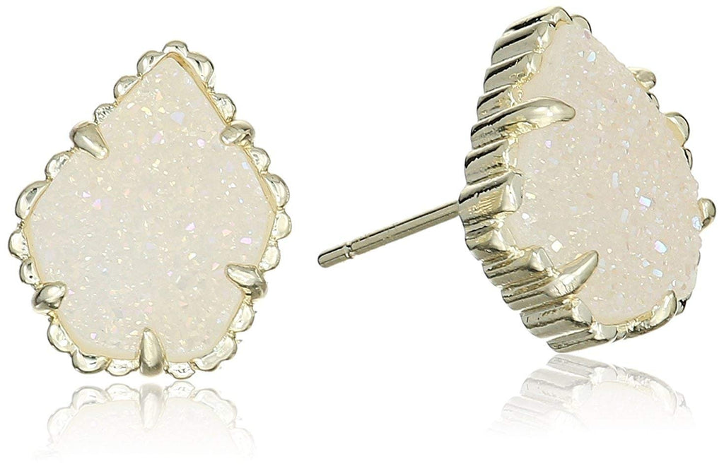 Kendra Scott Signature Tessa Stud Earrings in Gold Plated and Iridescent Drusy