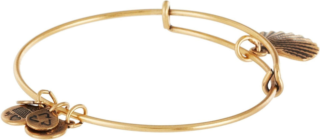Alex and Ani Womens Sea Shell Charm Bangle