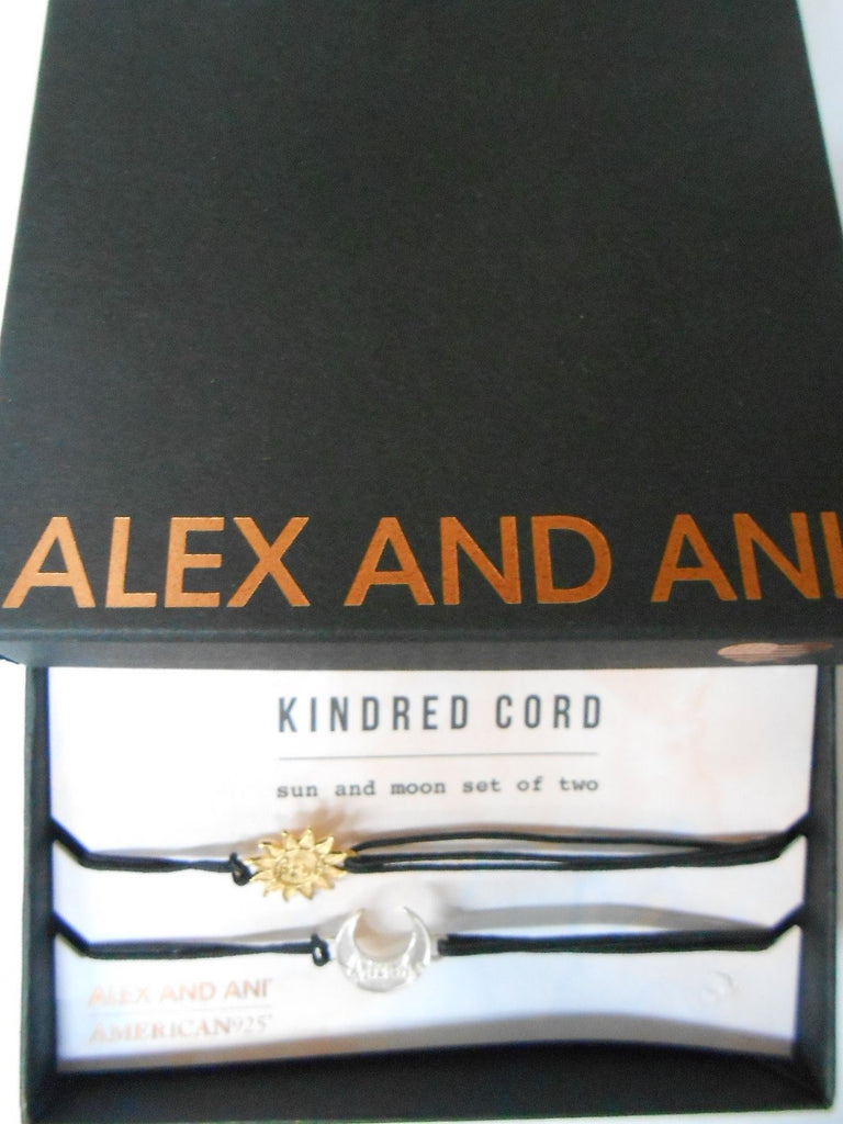 Alex and Ani Womens Sun and Moon Kindred Cord Charm Bracelet