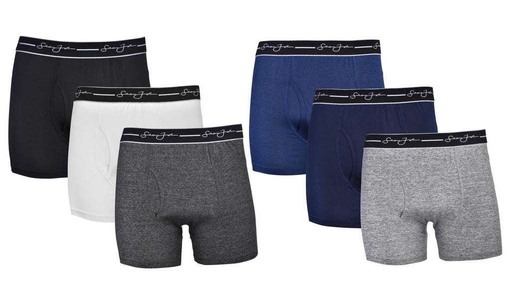 Sean John Mens Performance Boxer Briefs - 3 Pack Stretch Athletic Fit Underwear