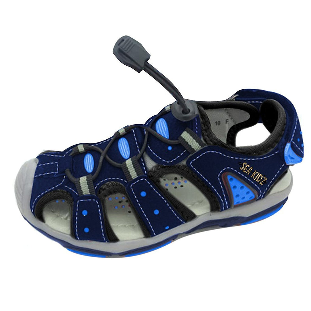 Sea Kidz Kids Children Waterproof Hiking Sport Closed Toe Athletic Sandals (Toddler/Little Kid/Big Kid)