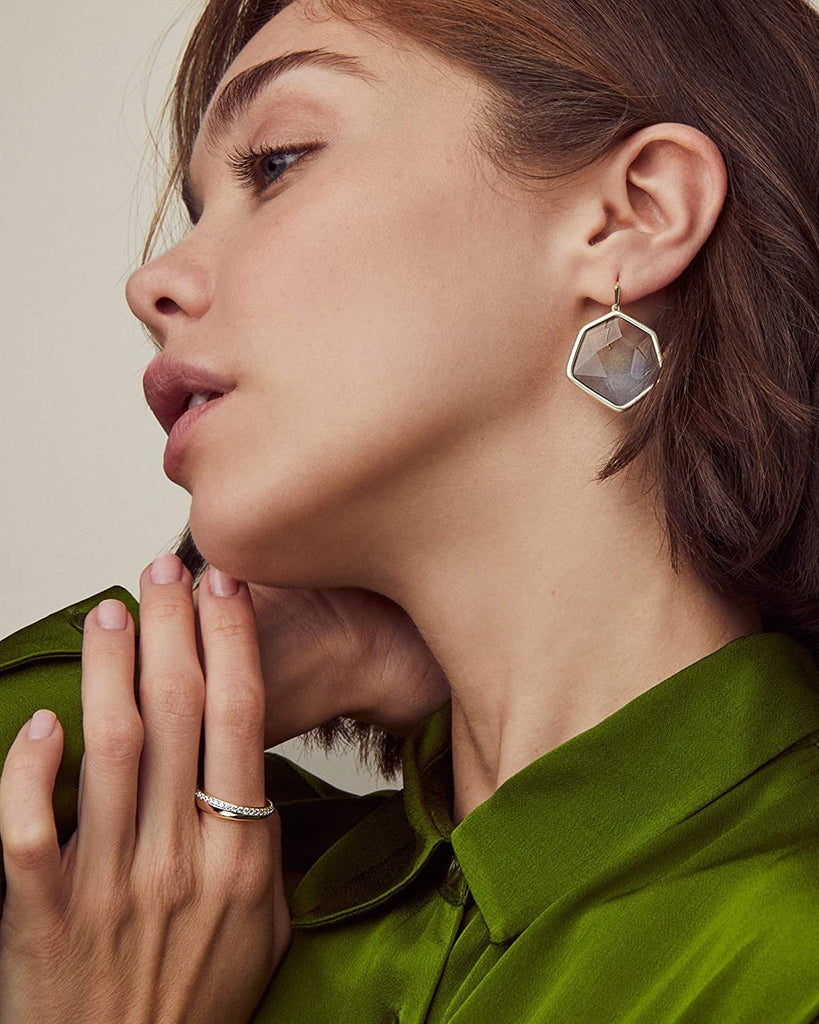 Kendra Scott Vanessa Rose Gold Small Drop Earrings In Peach Ombre