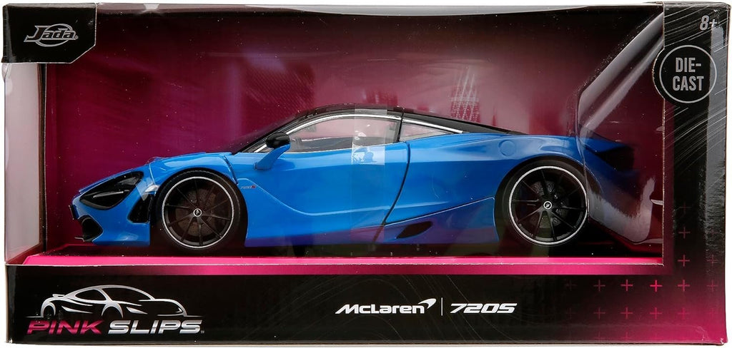 Pink Slips 1:24 McLaren 720S Die-Cast Car, Toys for Kids and Adults(Blue)