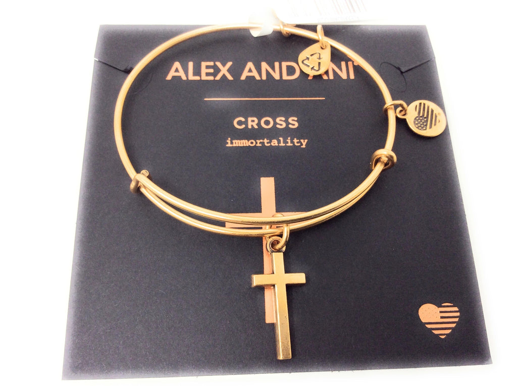 Alex and ANI Womens Cross II EWB Bangle Bracelet, Expandable
