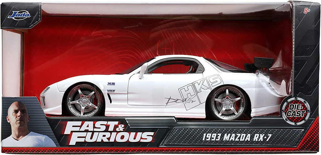Jada Toys Fast & Furious 1:24 1992 Mazda RX-7 Die-cast Car, Toys for Kids and Adults