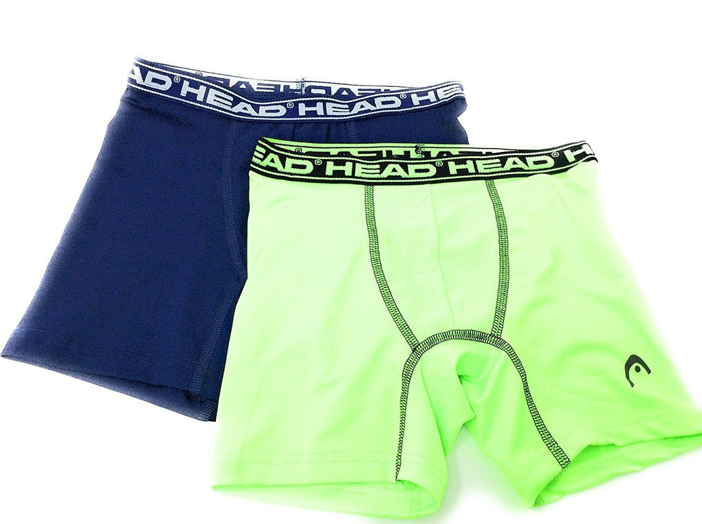 HEAD Boys Performance Boxer Briefs 2-Pack S-XL Polyester/Spandex Underwear