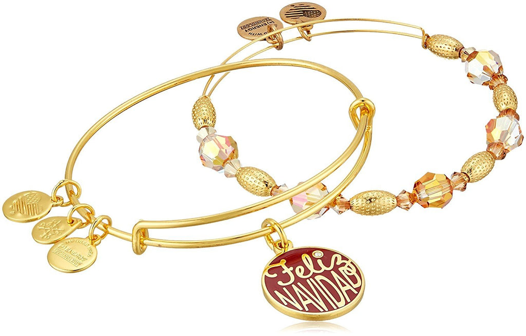 Alex and Ani Feliz Navidad Set of 2 Bangle Bracelet