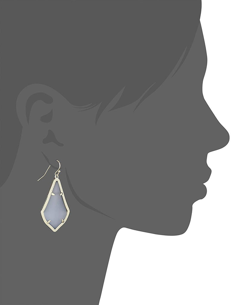Kendra Scott Signature Alex Earring in Gold Plated and Slate Glass