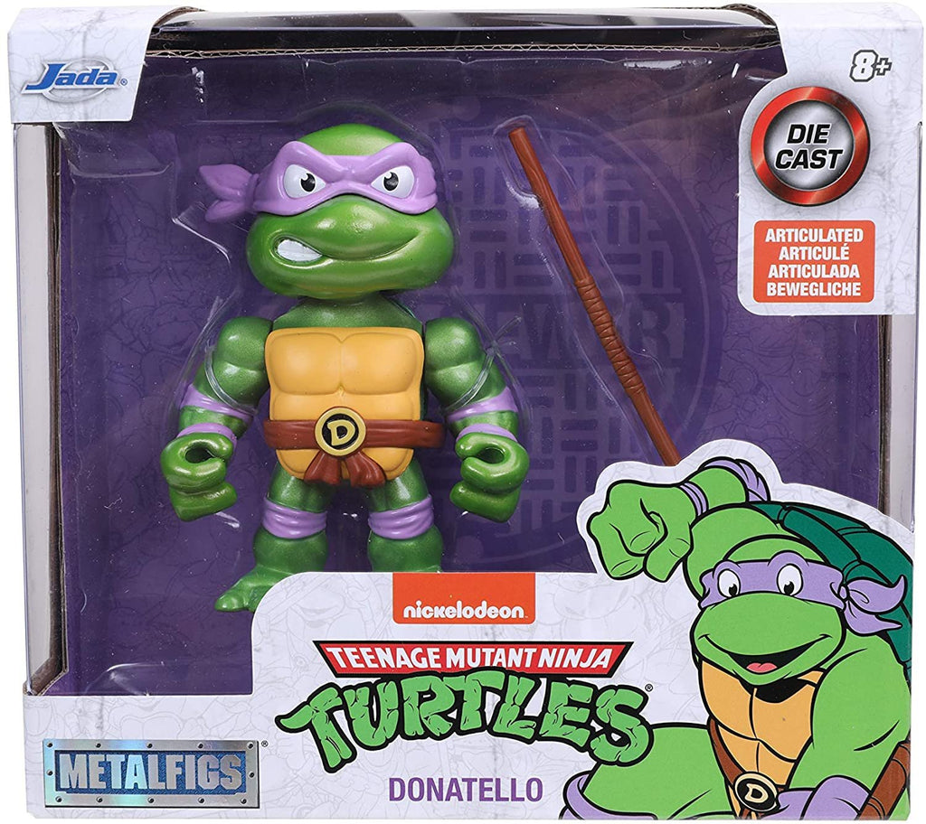 Jada Toys Teenage Mutant Ninja Turtles 4" Donatello Die-cast Figure, Toys for Kids and Adults, Purple