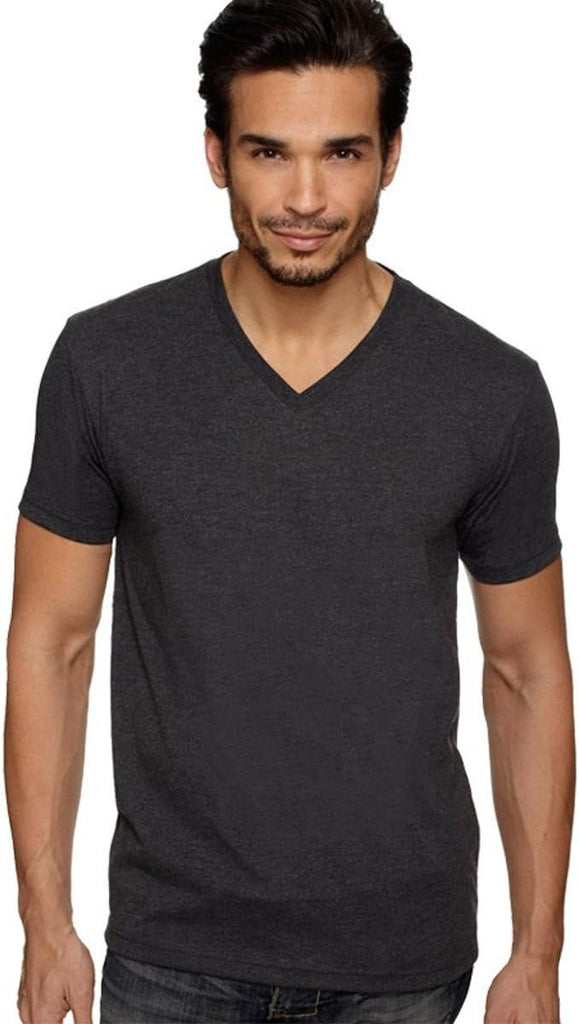 Next Level Men's CVC Combed Baby Rib Knit V-Neck T-Shirt
