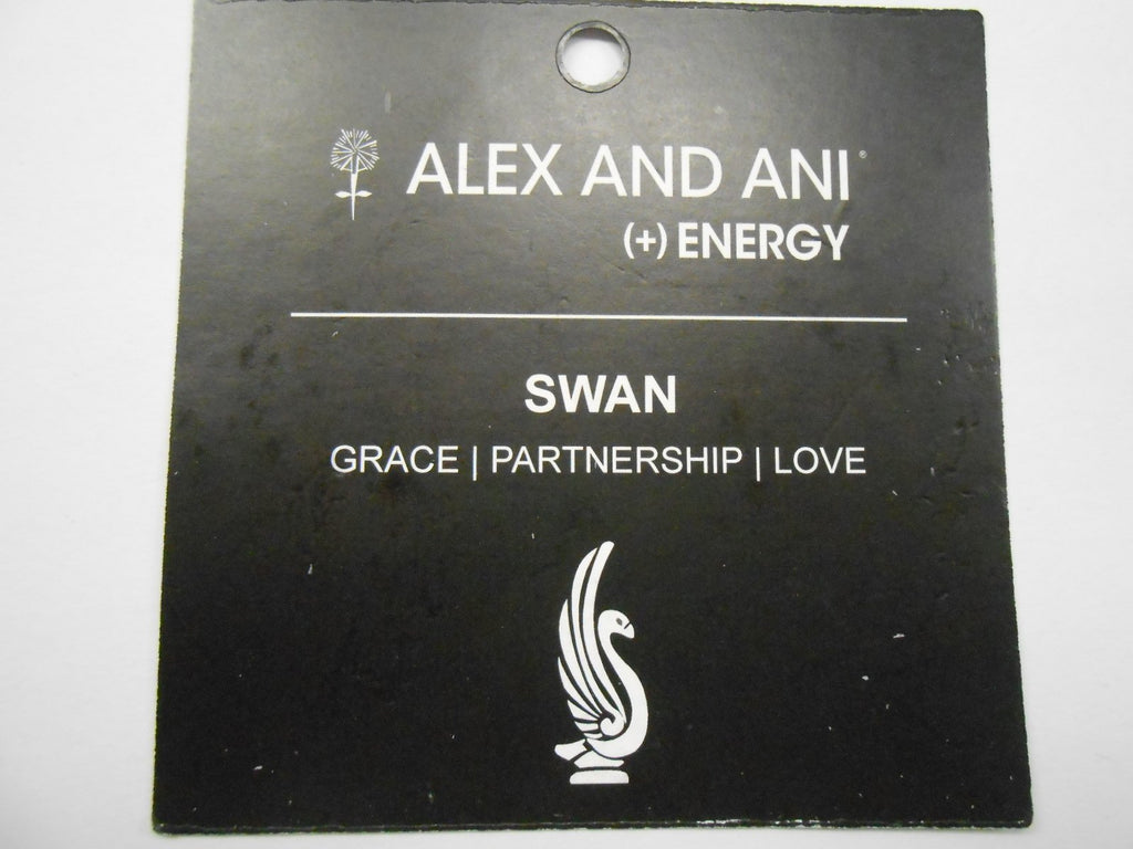 Alex and Ani Swan Charm Expandable Bangle Bar Bracelet
