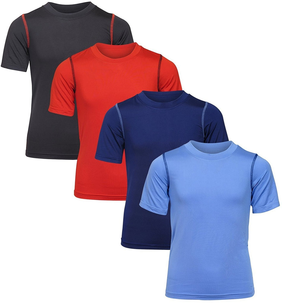 Black Bear Boy's Performance Dry-Fit T-Shirts (4 Pack)