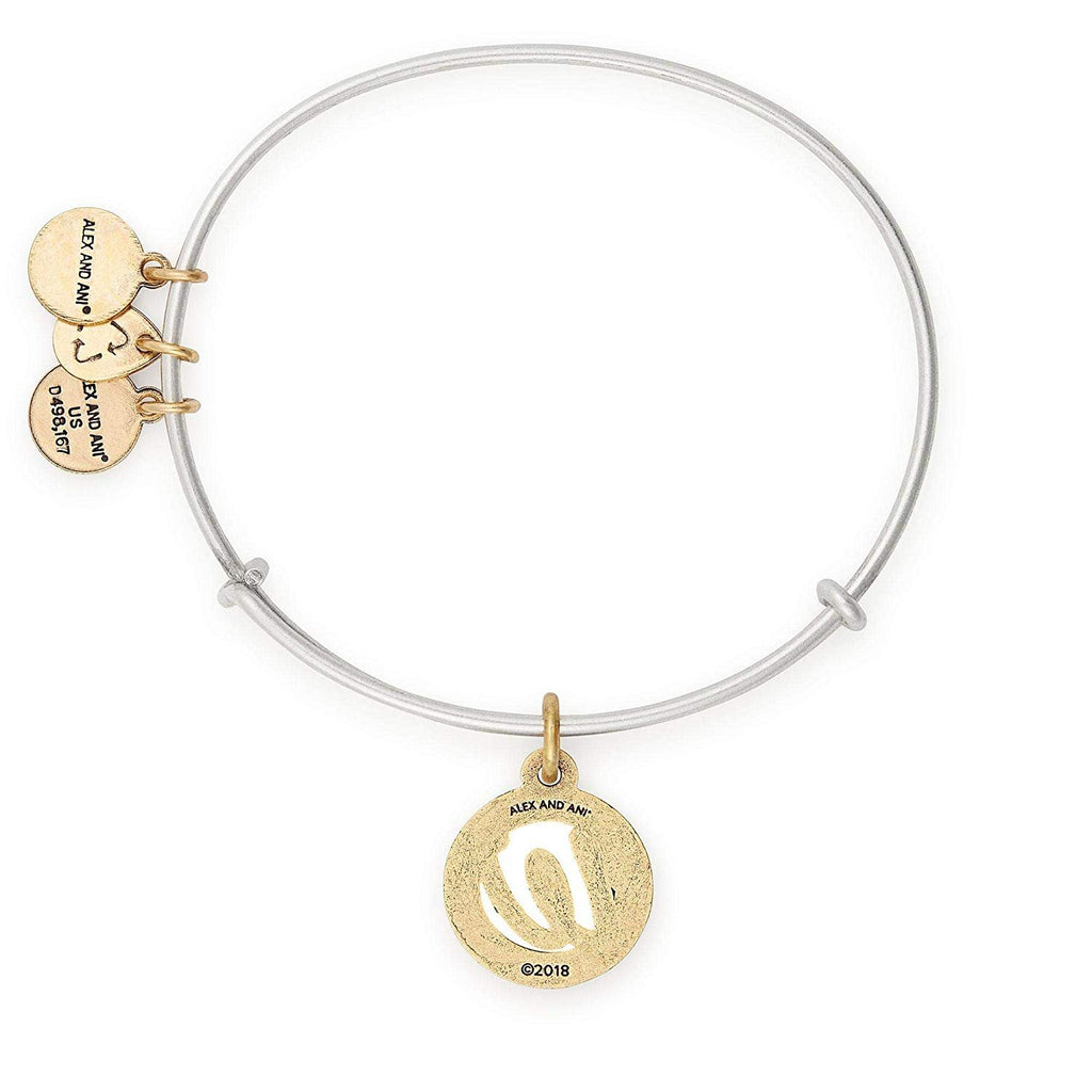 Alex and Ani Womens Initial W Charm Bangle