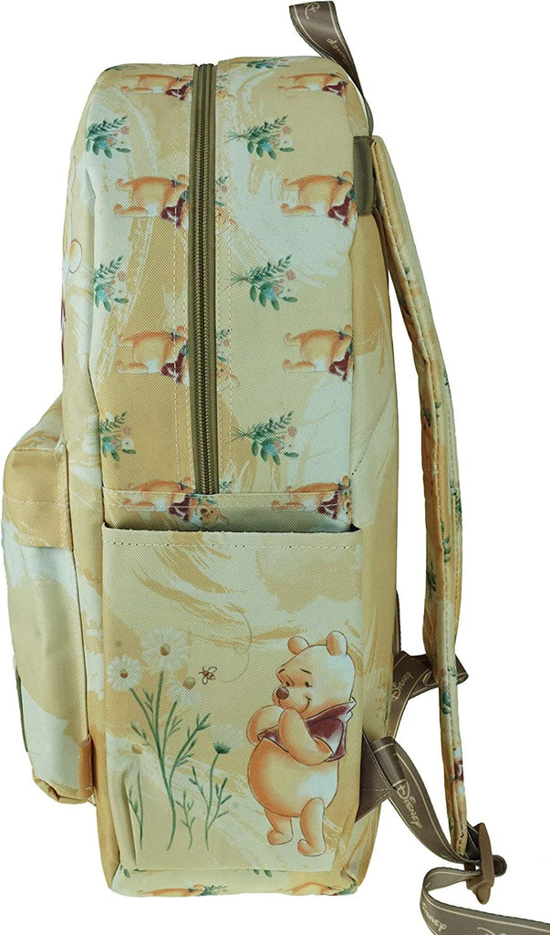 KBNL Classic Disney Winnie The Pooh Backpack with Laptop Compartment for School, Travel, and Work, Multicolor (A22208-WTP)
