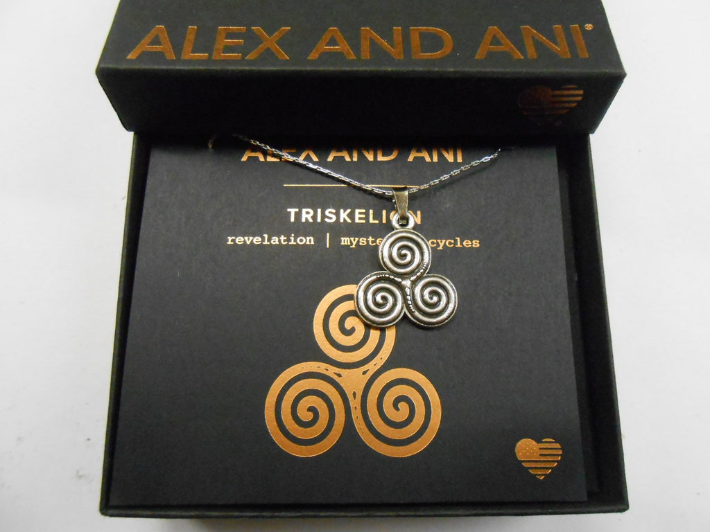 Alex and Ani Triskelion Expandable Necklace Rafaelian Silver