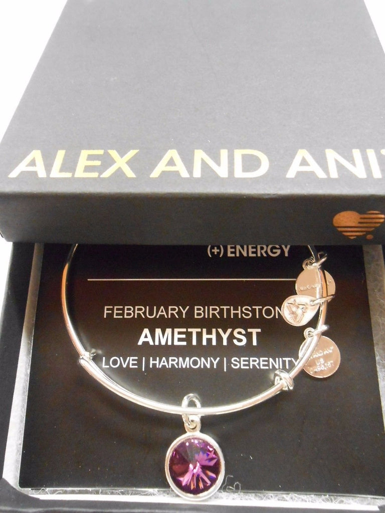 Alex and Ani Bangle Bar Imitation Birthstone Bangle Bracelet, 2.75"