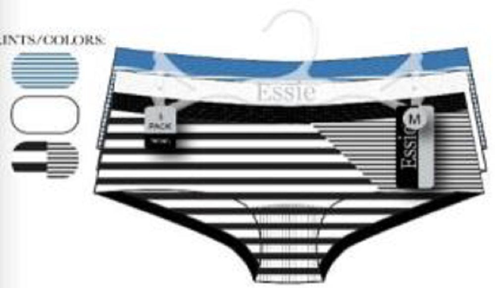 essie Women's Seamless Hipster Panties 3-Pack Nylon Spandex Blend