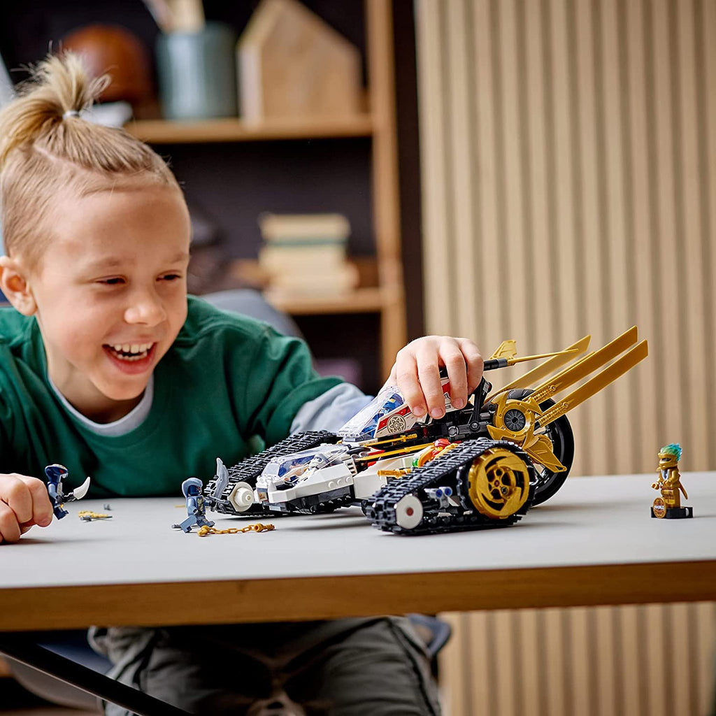 LEGO NINJAGO Legacy Ultra Sonic Raider 71739 Building Kit with a Motorcycle, Plane and Collectible Minifigures; New 2021 (725 Pieces)