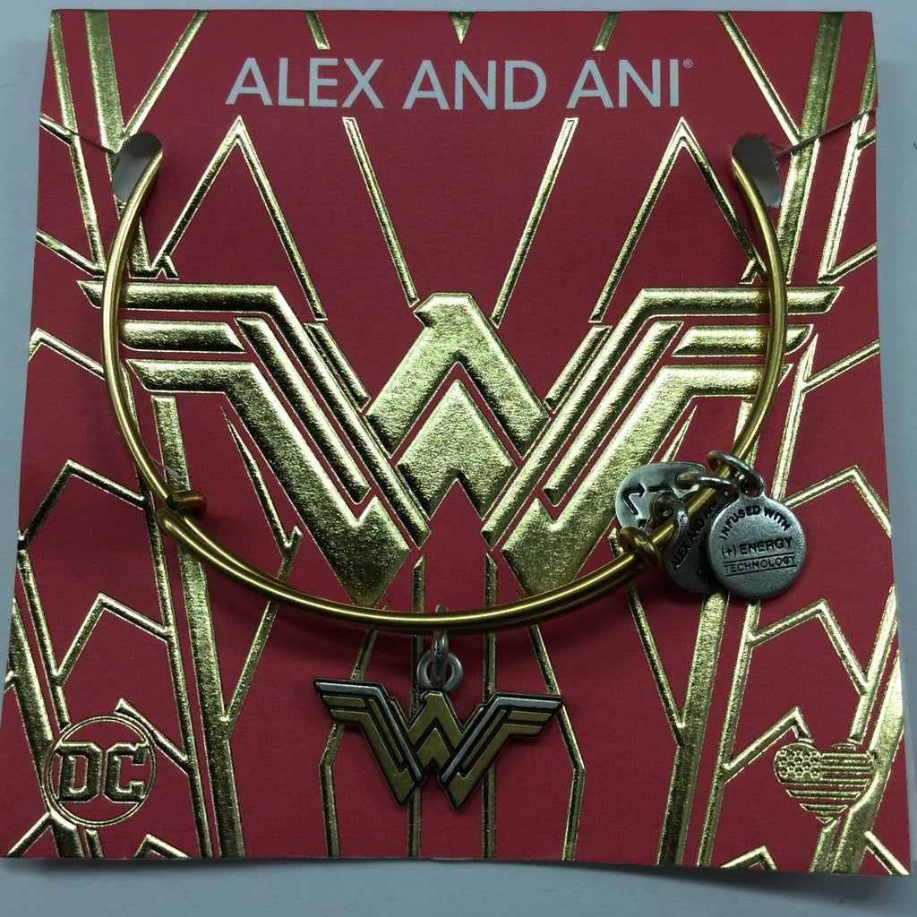 Alex and Ani Womens Wonder Woman Logo Bangle Two-Tone