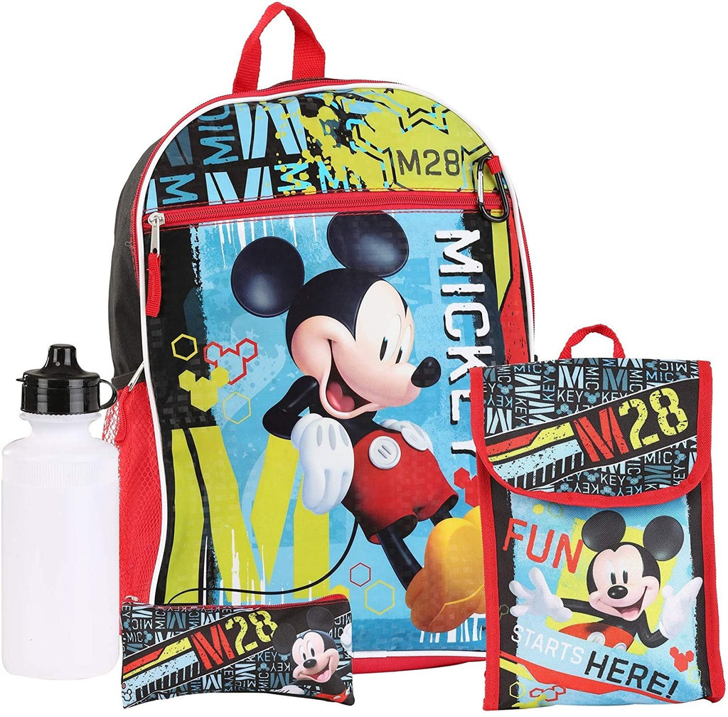 Mickey Mouse 5 Pc Backpack Set