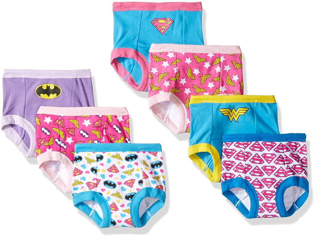 Justice League Toddler girl 3-Pack or 7-Pack Potty Training Pants, 18M, 2T, 3T, 4T