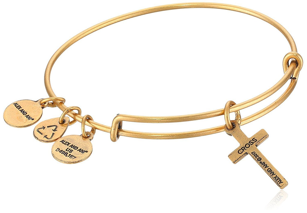 Alex and ANI Womens Cross II EWB Bangle Bracelet, Expandable
