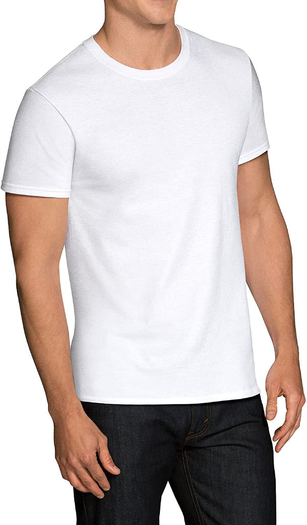 Fruit of the Loom Men's Stay Tucked Crew T-Shirt - X-Large - White (Pack of 6)