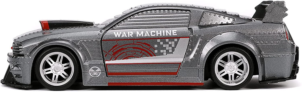 Jada Toys Marvel 1:32 2006 Ford Mustang GT Die-cast Car with 1.65" War Machine Figure, Toys for Kids and Adults Ages 8+