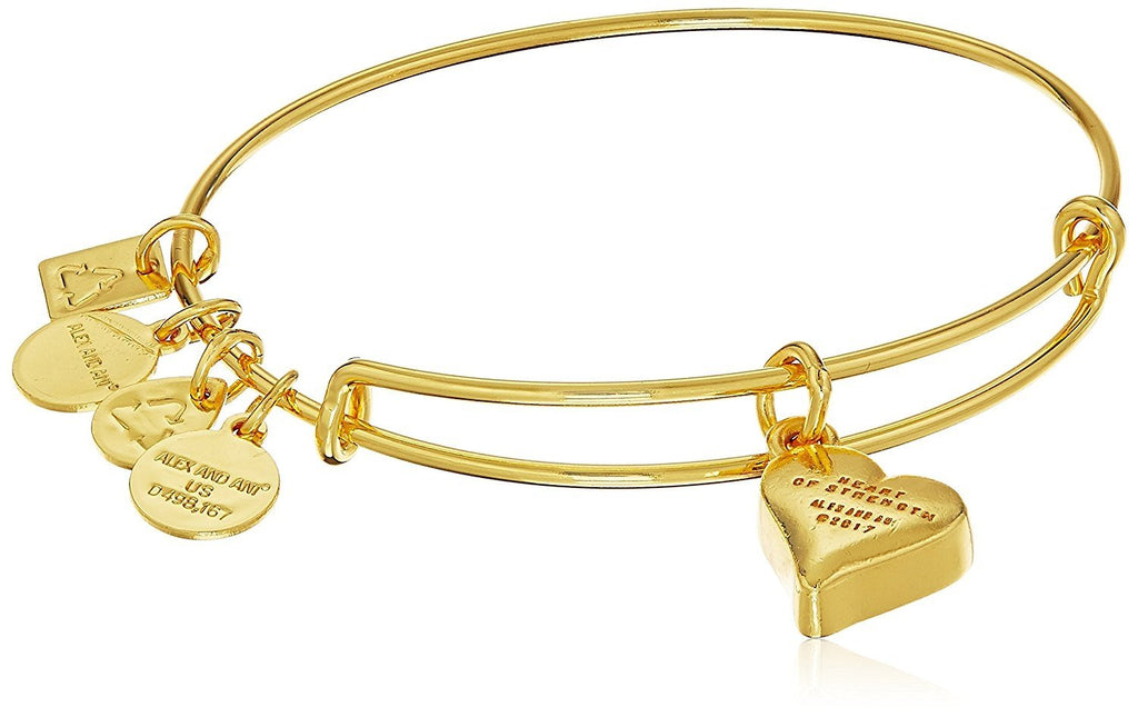 Alex and Ani Womens Charity Design Heart Strength Bangle - (Product) RED