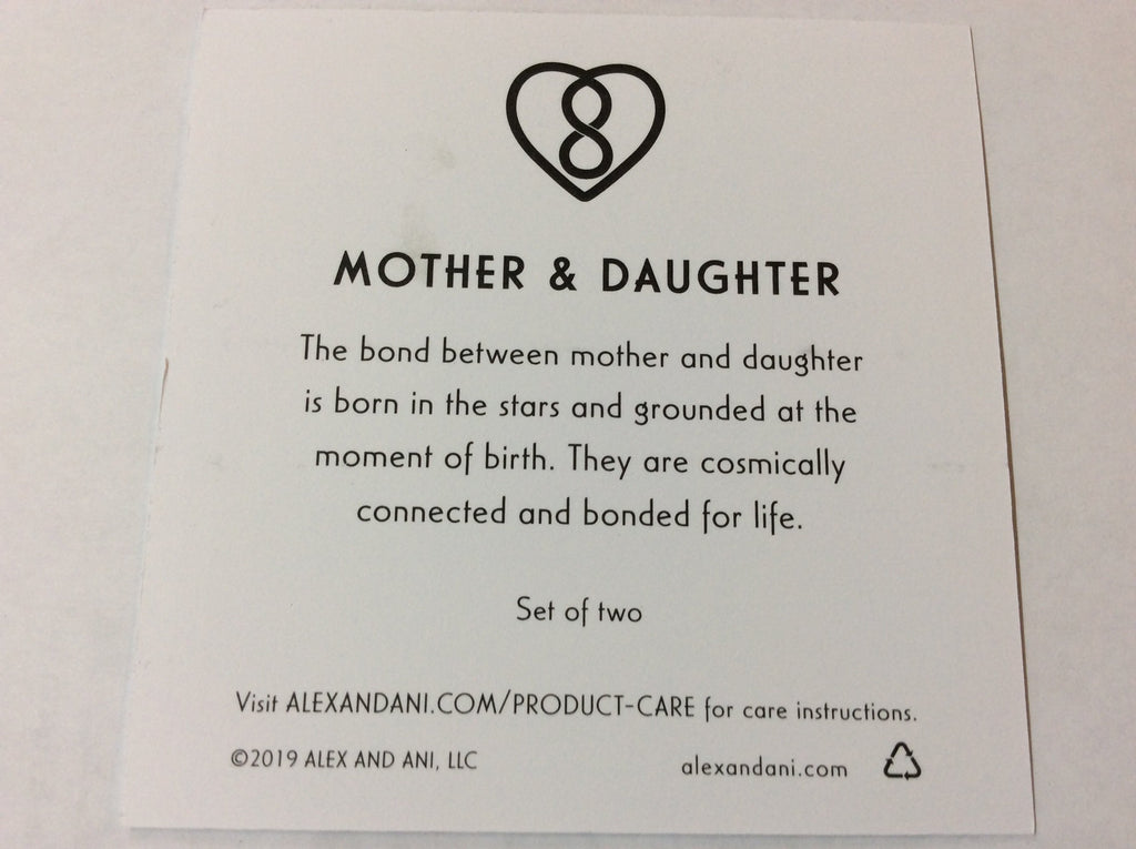 Alex and Ani Mother Daughter Infinity Heart Set of Two Bangle Bracelets - Rafaelian Rose Gold and Silver Finish