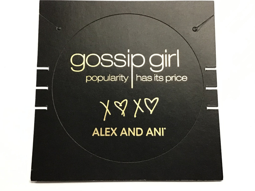 Alex and Ani Gossip Girl, XOXO Bar Bangle Bracelet Shiny Silver One Size