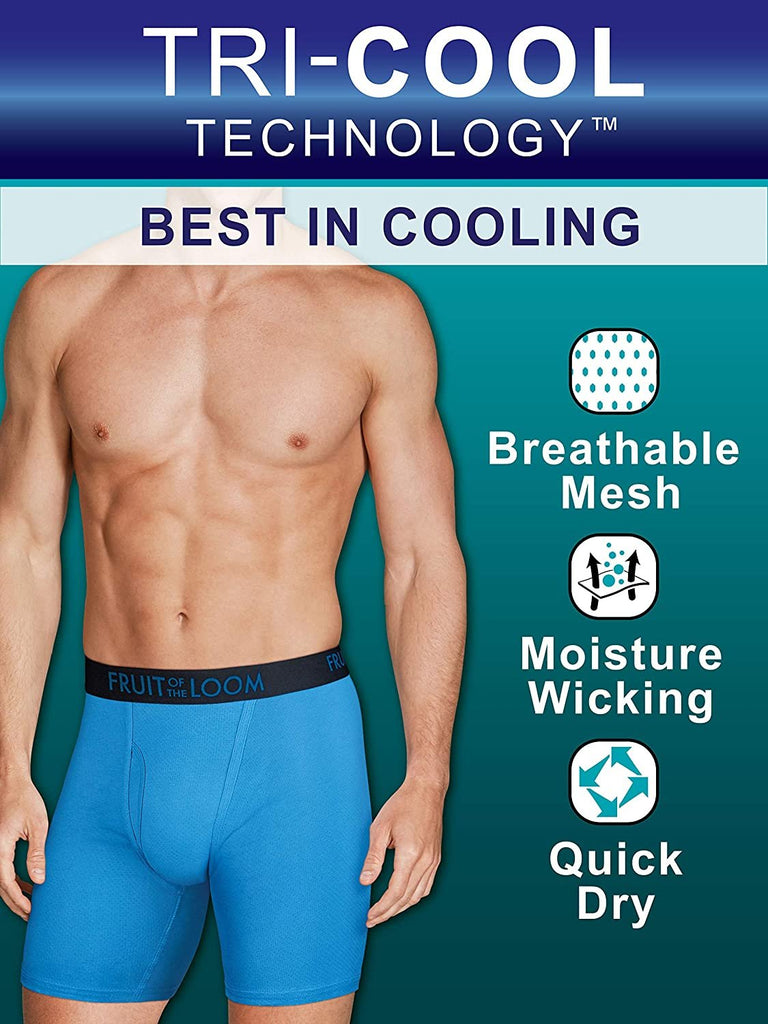 Fruit of the Loom Men's Breathable Underwear with Tri-Cool Technology - Assorted Color