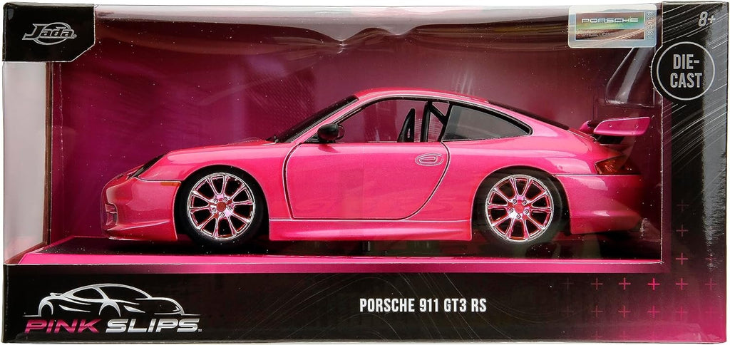 Pink Slips 1:24 Porsche 911 GT3RS Die-Cast Car, Toys for Kids and Adults(Pink)